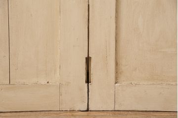 アンティーク建具　シャビーなペイントがお洒落なフランスアンティークの折れ戸(ドア、扉)(R-048718)