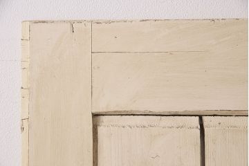 アンティーク建具　シャビーなペイントがお洒落なフランスアンティークの折れ戸(ドア、扉)(R-048718)