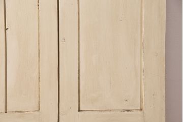 アンティーク建具　シャビーなペイントがお洒落なフランスアンティークの折れ戸(ドア、扉)(R-048718)
