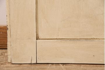 アンティーク建具　シャビーなペイントがお洒落なフランスアンティークの折れ戸(ドア、扉)(R-048718)