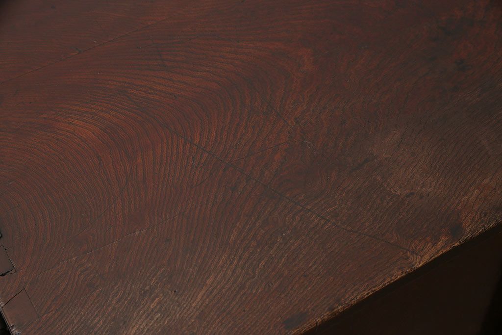 和製アンティーク 品のある佇まいが魅力的なケヤキ材製の帳場箪笥(時代箪笥、整理箪笥)(R-048722)