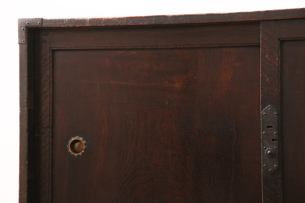 和製アンティーク 品のある佇まいが魅力的なケヤキ材製の帳場箪笥(時代箪笥、整理箪笥)(R-048722)