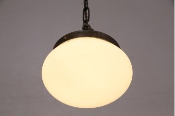 アンティーク照明　ブラケットのシルエットが個性的なペンダントライト(天井照明、吊り下げ照明)(R-048724)