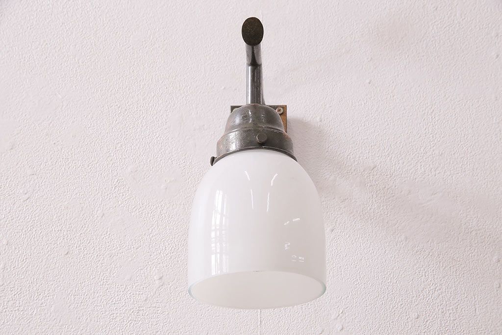 アンティーク照明　竹のデザインが和の趣を醸し出すウォールランプ(壁掛け照明、壁付け照明)(R-048725)