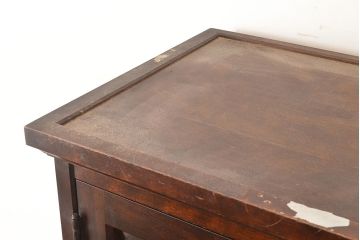 中古　北海道民芸家具　HM165K　洗練された佇まいが高級感漂う食器棚(カップボード、キャビネット、サイドボード、サイドキャビネット)(定価約43万円)(R-048732)
