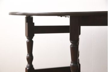 中古　松本民芸家具　落ち着いた大人空間におすすめのT.R.ゲートレッグテーブル(バタフライテーブル)(定価約29万円)(R-048734)