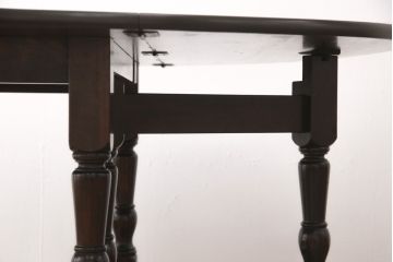 中古　松本民芸家具　落ち着いた大人空間におすすめのT.R.ゲートレッグテーブル(バタフライテーブル)(定価約29万円)(R-048734)