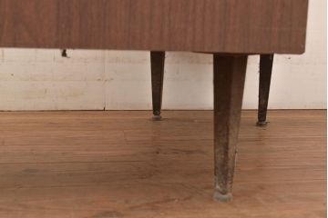 昭和レトロ　珍しいデザイン!　斜めL字型のガラスケース(ショーケース、陳列棚)(R-048736)