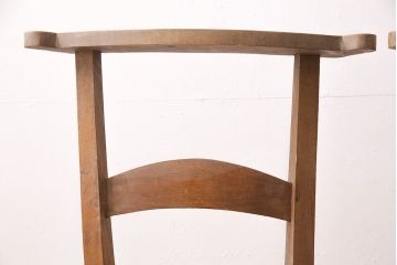 イギリスアンティーク　ビーチ材　編み座面のフレンチチャーチチェア2脚セット(椅子、ダイニングチェア)(R-048746)
