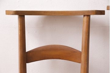 イギリスアンティーク　ビーチ材　編み座面のフレンチチャーチチェア2脚セット(椅子、ダイニングチェア)(R-048747)