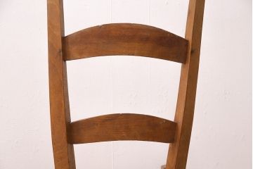 【簡易リペア限定品】イギリスアンティーク　ビーチ材　編み座面のフレンチチャーチチェア2脚セット(椅子、ダイニングチェア、イス)(R-048748)