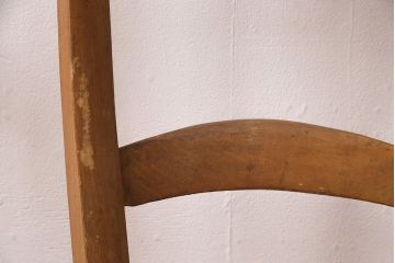 イギリスアンティーク　ビーチ材　編み座面のフレンチチャーチチェア2脚セット(椅子、ダイニングチェア)(R-048749)