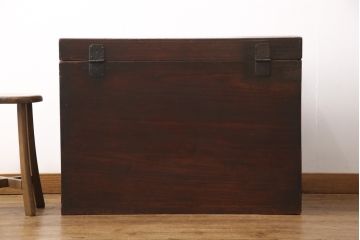 和製アンティーク　総桐材　明治期の古い長持(箪笥、収納箱)(R-048763)