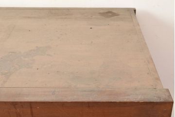 和製アンティーク　明治〜大正期　鏡板ケヤキ材・枠ヒノキ材　重ね戸棚・上段(収納棚、サイドボード、キャビネット)(R-048766)