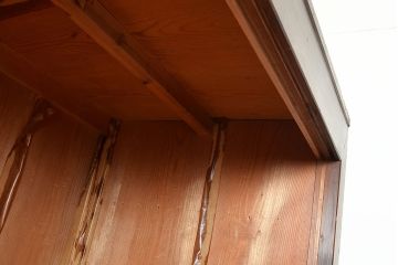 和製アンティーク　ヒノキ材・ケヤキ材　激レアサイズ!!堂々とした存在感抜群の九尺収納箪笥(水屋箪笥、夜具箪笥、布団箪笥、キャビネット、収納棚)(R-048768)