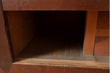 和製アンティーク　ヒノキ材・ケヤキ材　激レアサイズ!!堂々とした存在感抜群の九尺収納箪笥(水屋箪笥、夜具箪笥、布団箪笥、キャビネット、収納棚)(R-048768)