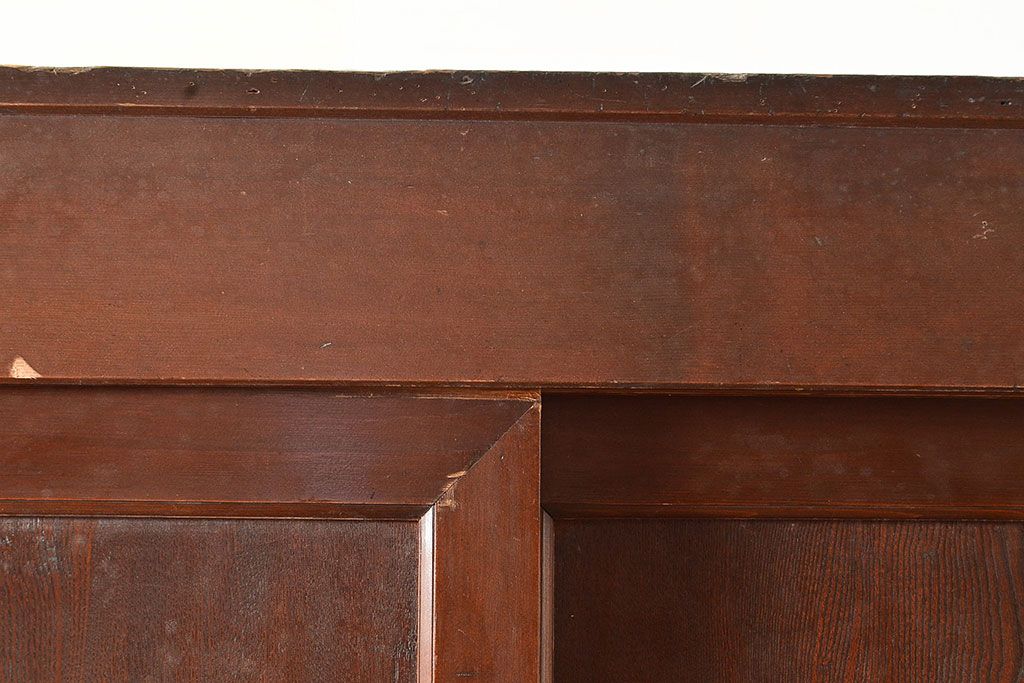 和製アンティーク　ヒノキ材・ケヤキ材　激レアサイズ!!堂々とした存在感抜群の九尺収納箪笥(水屋箪笥、夜具箪笥、布団箪笥、キャビネット、収納棚)(R-048768)