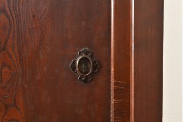 和製アンティーク　ヒノキ材・ケヤキ材　激レアサイズ!!堂々とした存在感抜群の九尺収納箪笥(水屋箪笥、夜具箪笥、布団箪笥、キャビネット、収納棚)(R-048768)