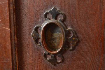 和製アンティーク　ヒノキ材・ケヤキ材　激レアサイズ!!堂々とした存在感抜群の九尺収納箪笥(水屋箪笥、夜具箪笥、布団箪笥、キャビネット、収納棚)(R-048768)