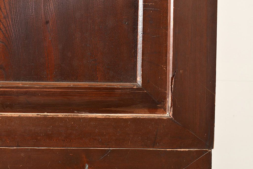 和製アンティーク　ヒノキ材・ケヤキ材　激レアサイズ!!堂々とした存在感抜群の九尺収納箪笥(水屋箪笥、夜具箪笥、布団箪笥、キャビネット、収納棚)(R-048768)