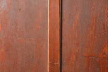 和製アンティーク　ヒノキ材・ケヤキ材　激レアサイズ!!堂々とした佇まいが魅力的な収納箪笥(水屋箪笥、夜具箪笥、布団箪笥、サイドボード、キャビネット、収納棚)(R-048769)