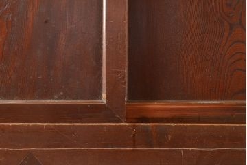 和製アンティーク　ヒノキ材・ケヤキ材　激レアサイズ!!堂々とした佇まいが魅力的な収納箪笥(水屋箪笥、夜具箪笥、布団箪笥、サイドボード、キャビネット、収納棚)(R-048769)