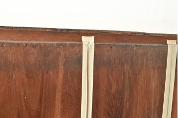 和製アンティーク　ヒノキ材・ケヤキ材　激レアサイズ!!堂々とした佇まいが魅力的な収納箪笥(水屋箪笥、夜具箪笥、布団箪笥、リビングボード、キャビネット、収納棚)(R-048770)