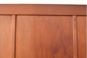 アンティーク建具　昭和初期　秋田杉　ケヤキ材をアクセントにした、おしゃれなデザインの木製扉(ドア、建具)(R-048771)