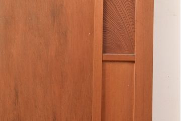 アンティーク建具　昭和初期　秋田杉　ケヤキ材をアクセントにした、おしゃれなデザインの木製扉(ドア、建具)(R-048771)