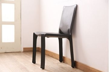 展示品　極美品　カッシーナ(Cassina)　絶版品　2016年製　キャブアームレスチェア　412CAB-Cチェア(定価約15万円)(椅子、イス)(R-048777)