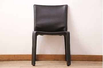 展示品　極美品　カッシーナ(Cassina)　絶版品　2016年製　キャブアームレスチェア　412CAB-Cチェア(定価約15万円)(椅子、イス)(R-048778)