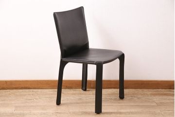 展示品　極美品　カッシーナ(Cassina)　絶版品　2016年製　キャブアームレスチェア　412CAB-Cチェア(定価約15万円)(椅子、イス)(R-048778)