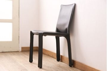 展示品　極美品　カッシーナ(Cassina)　絶版品　2016年製　キャブアームレスチェア　412CAB-Cチェア(定価約15万円)(椅子、イス)(R-048778)