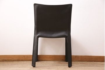 展示品　極美品　カッシーナ(Cassina)　絶版品　2016年製　キャブアームレスチェア　412CAB-Cチェア(定価約15万円)(椅子、イス)(R-048779)