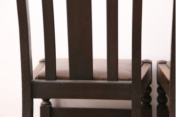 イギリスアンティーク　オーク材　クラシカルなチェア2脚セット(ダイニングチェア、椅子)(R-048781)