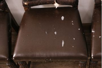 アンティーク家具　ベルギー　オーク材　ジャンクスタイルの空間づくりにおすすめなチェア4脚セット(ダイニングチェア、椅子)(R-048784)