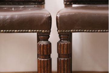 アンティーク家具　ベルギー　オーク材　ジャンクスタイルの空間づくりにおすすめなチェア4脚セット(ダイニングチェア、椅子)(R-048784)