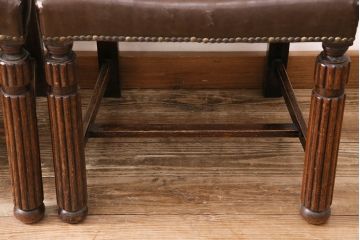 アンティーク家具　ベルギー　オーク材　ジャンクスタイルの空間づくりにおすすめなチェア4脚セット(ダイニングチェア、椅子)(R-048784)