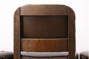 アンティーク家具　ベルギー　オーク材　ジャンクスタイルの空間づくりにおすすめなチェア4脚セット(ダイニングチェア、椅子)(R-048784)