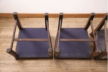 アンティーク家具　ベルギー　オーク材　ジャンクスタイルの空間づくりにおすすめなチェア4脚セット(ダイニングチェア、椅子)(R-048784)