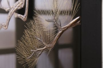中古　民芸家具　輪島塗　浜高悦朗作　和の風情たっぷりな高蒔絵の衝立(定価約200万円)(つい立て)(R-048792)