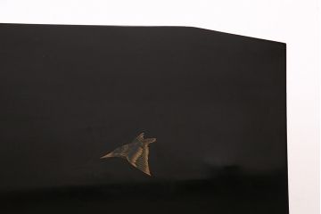 中古　民芸家具　輪島塗　浜高悦朗作　和の風情たっぷりな高蒔絵の衝立(定価約200万円)(つい立て)(R-048792)