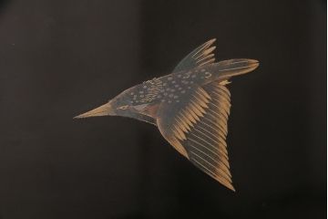 中古　民芸家具　輪島塗　浜高悦朗作　和の風情たっぷりな高蒔絵の衝立(定価約200万円)(つい立て)(R-048792)