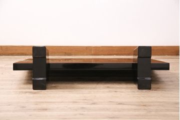 中古　民芸家具　輪島塗　浜高悦朗作　和の風情たっぷりな高蒔絵の衝立(定価約200万円)(つい立て)(R-048792)