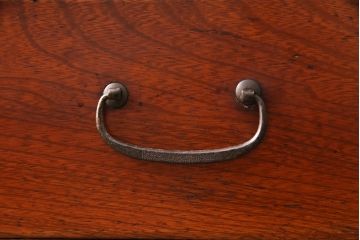 和製アンティーク　天板・脚付きリメイク　前面ケヤキ材製　漆塗りのしっとりとした光沢が美しいリビングボード(テレビ台、ローチェスト)(R-048793)