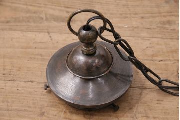 アンティーク照明　ブラケットのデザインが格好いいペンダントライト(天井照明、吊り下げ照明)(R-048795)