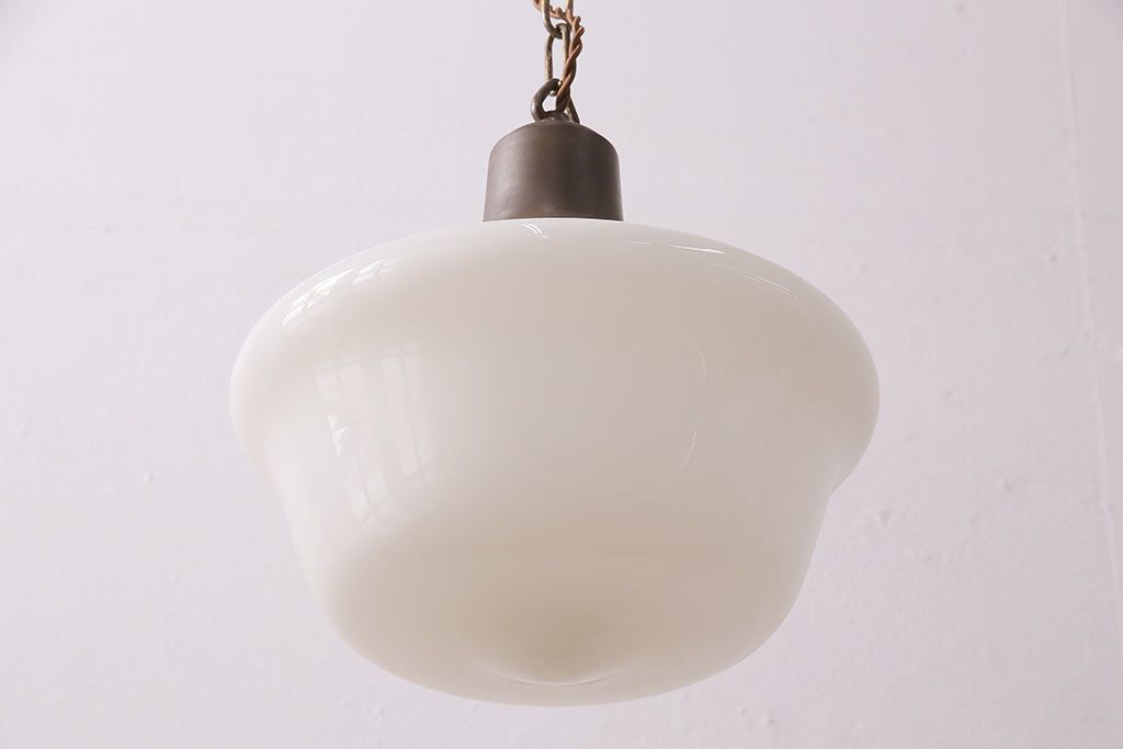 アンティーク照明　ブラケットの風合いがおしゃれなペンダントライト(天井照明、吊り下げ照明)(R-048796)