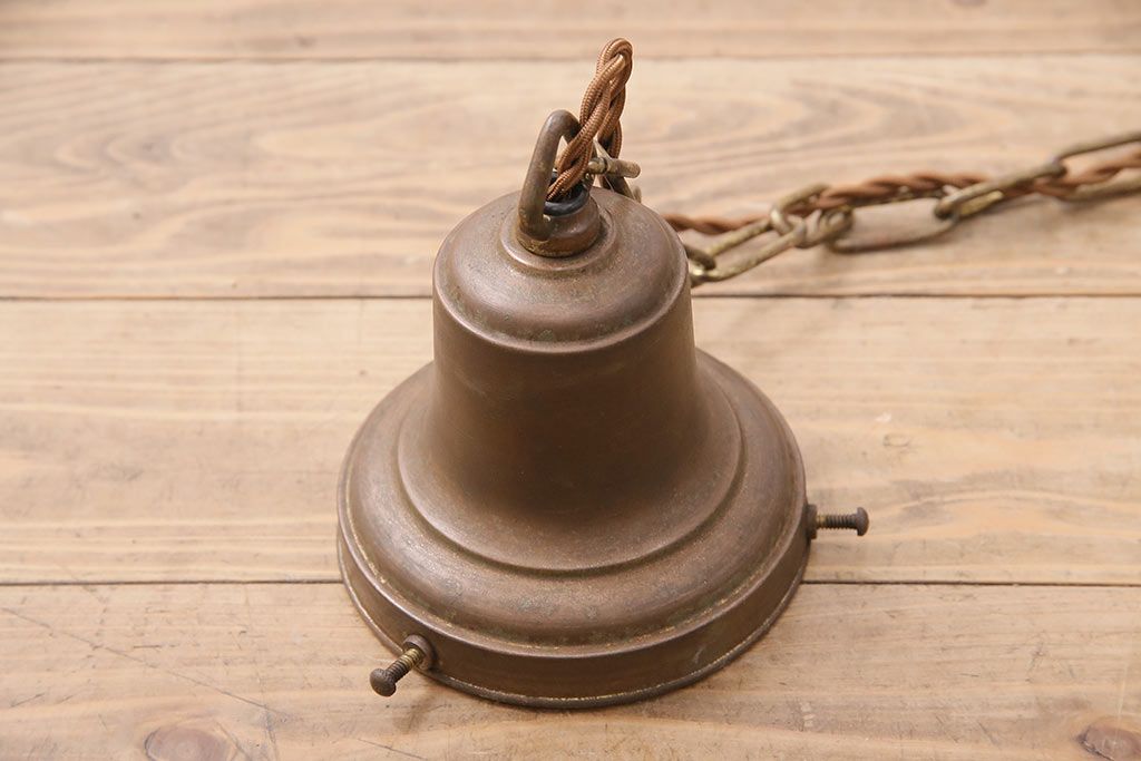 アンティーク照明　ブラケットの風合いがおしゃれなペンダントライト(天井照明、吊り下げ照明)(R-048796)