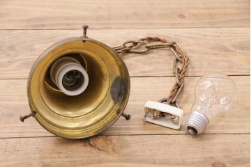 アンティーク照明　ブラケットの風合いがおしゃれなペンダントライト(天井照明、吊り下げ照明)(R-048796)