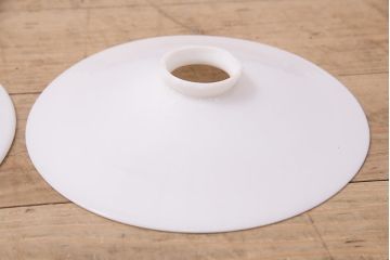 アンティーク照明　レトロな空間づくりにおすすめ!平笠シェードの吊り下げ照明2個セット(ペンダントライト、天井照明、電笠)(R-048800)